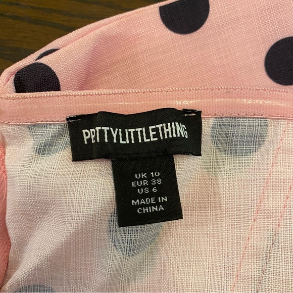 NWOT PLT Pink Polkadot Off Shoulder Corset Top & Mini Skirt Size 6 - Picture 13 of 14